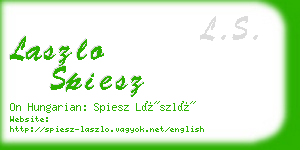 laszlo spiesz business card